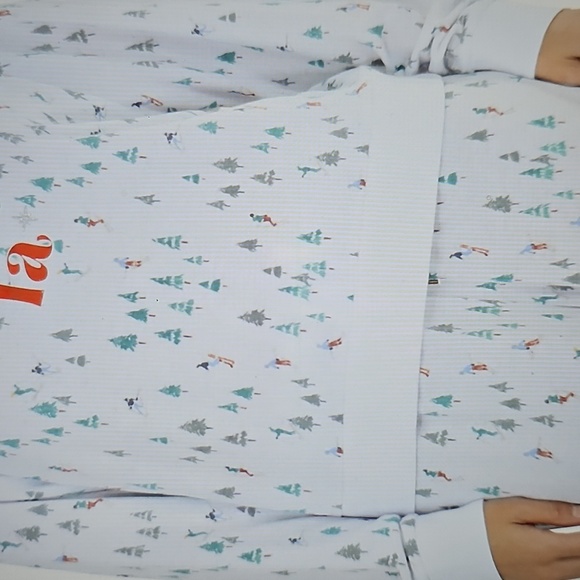 NWT Honeydew Star Seeker Brushed Jersey Pajamas w Fa la la, Trees, Skiers. Large - Picture 9 of 13